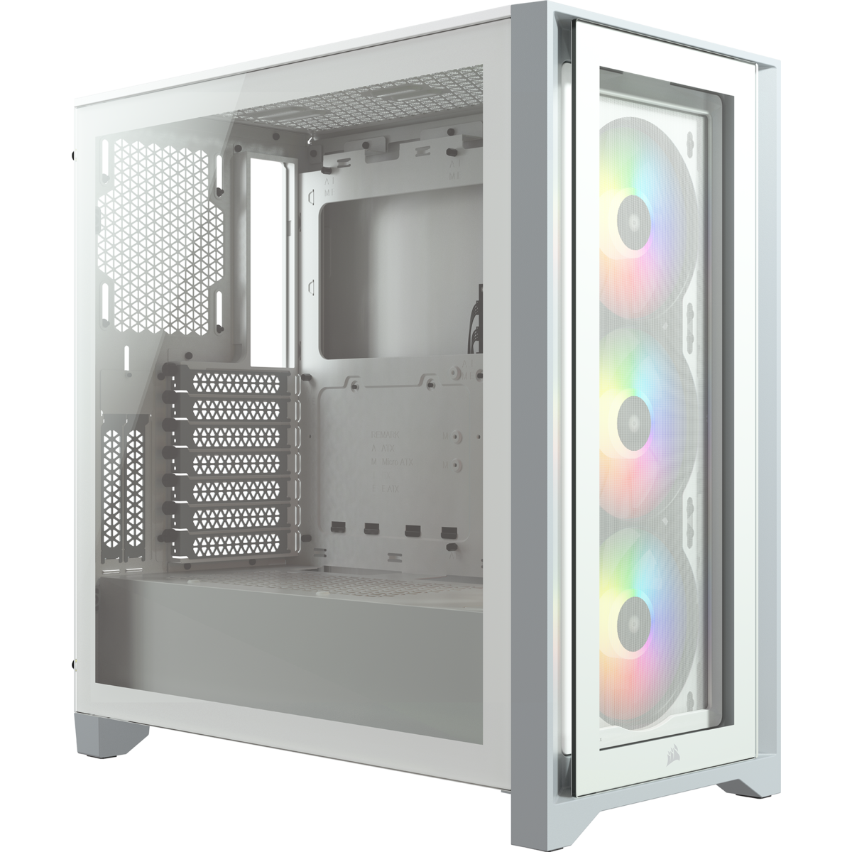 Corsair iCUE 4000X RGB Tempered Glass Mid-Tower White